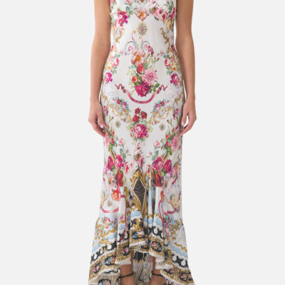CAMILLA V Neck Slip Dress With Flounce Hem Torero Libertine - Image 1