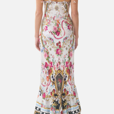 CAMILLA V Neck Slip Dress With Flounce Hem Torero Libertine - Image 2