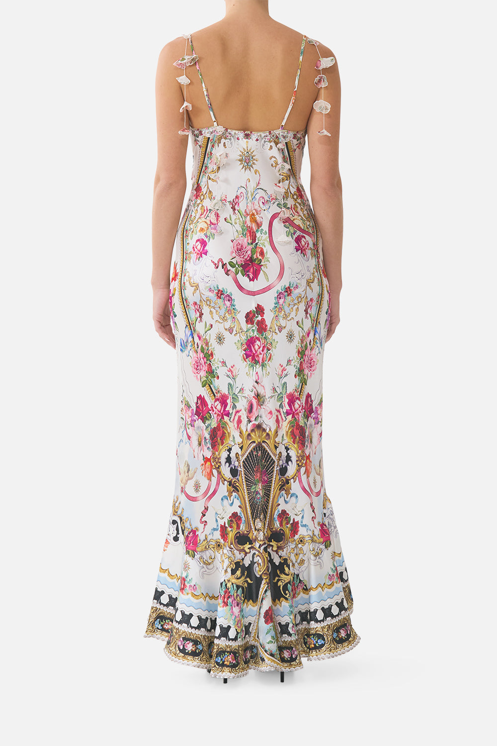 MNCAM131026140621150_2 CAMILLA V Neck Slip Dress With Flounce Hem Torero Libertine - Image 2