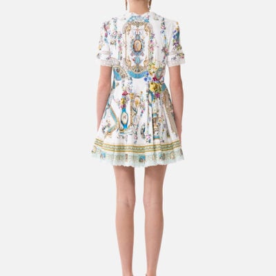 CAMILLA V Neck Short Dress With Short Sleeves Art for the Artisans - Image 2