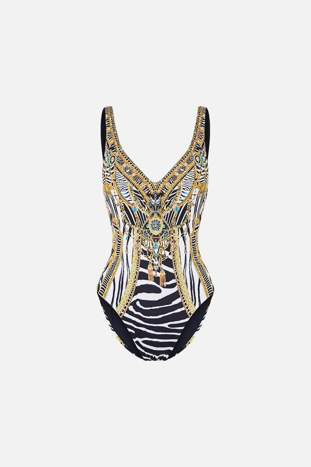 MNCAM131026140621155_3 CAMILLA V Neck One Piece With V Back Zig Zag Zoo - Image 3