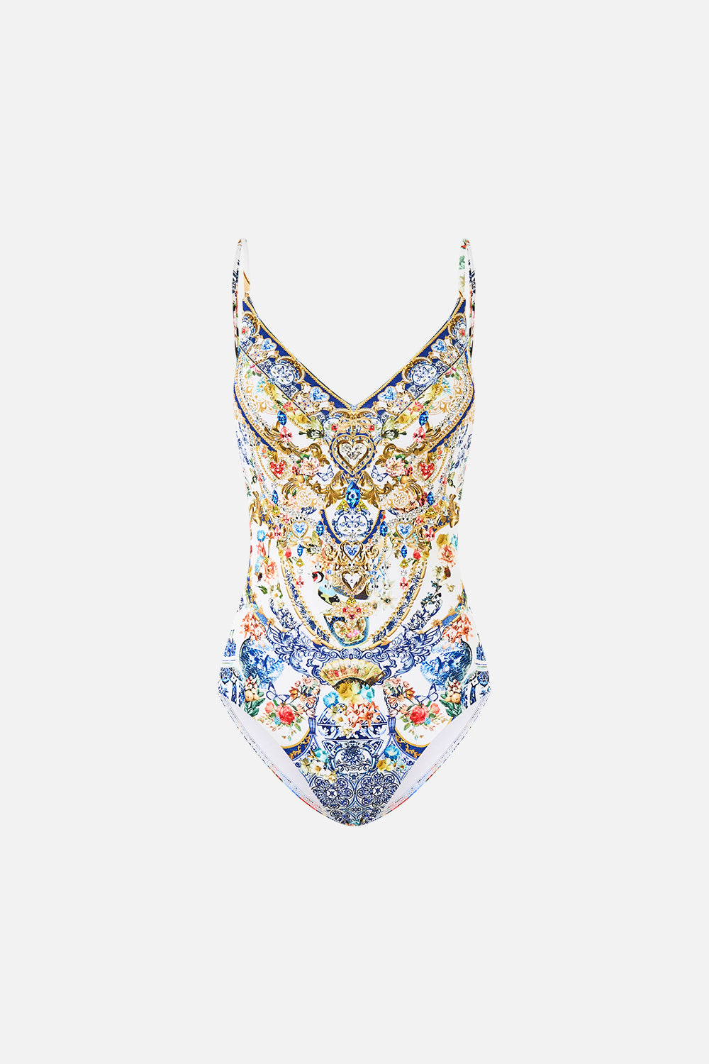 MNCAM131026140621159_3 CAMILLA V Neck One Piece With Lace UP Tie Back the Pottery Parlour - Image 3