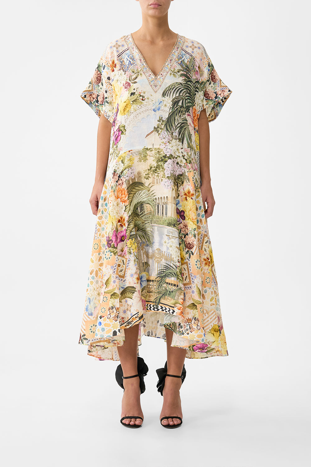 CAMILLA V Neck Kaftan With Drop Waist the Architects OF Alcázar - Image 1