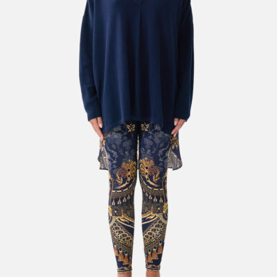 CAMILLA V Neck Jumper With Silk Back Cloaked - Image 1