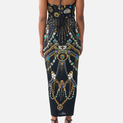 CAMILLA V Neck Gathered Jersey Dress Amulets and Alchemy - Image 2