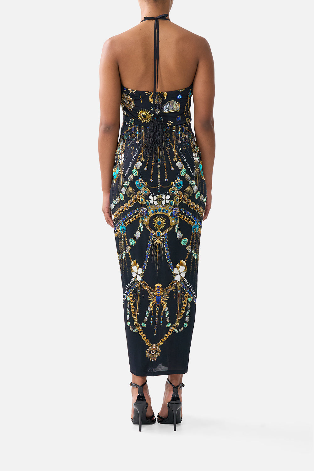 MNCAM131026140621167_2 CAMILLA V Neck Gathered Jersey Dress Amulets and Alchemy - Image 2