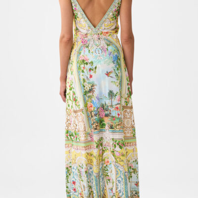 CAMILLA V Neck Full Length Bias Slip Dress Tales OF Topkapi Palace - Image 2