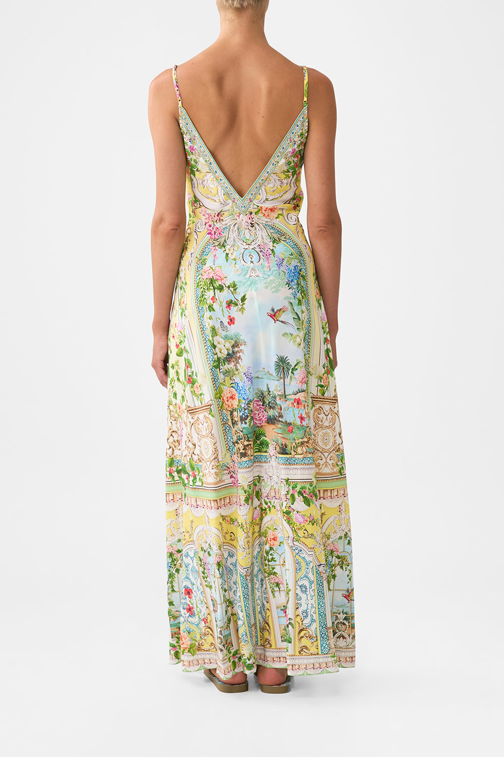 CAMILLA V Neck Full Length Bias Slip Dress Tales OF Topkapi Palace - Image 2