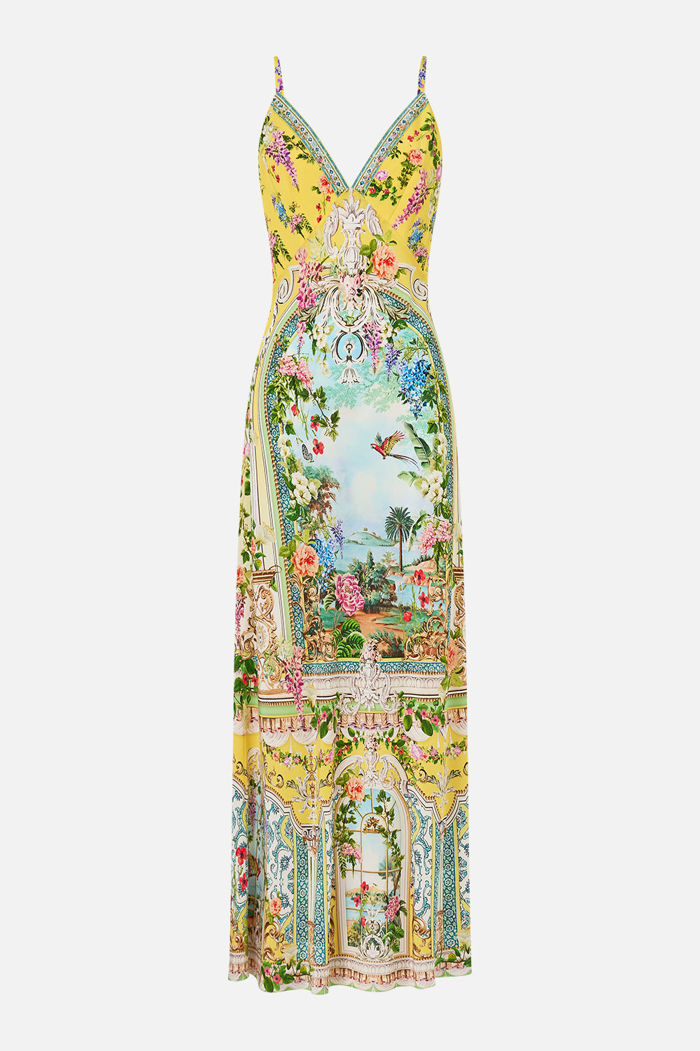 CAMILLA V Neck Full Length Bias Slip Dress Tales OF Topkapi Palace - Image 3