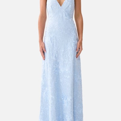 CAMILLA V Neck Full Length Bias Slip Dress Seville Sweetheart - Image 1