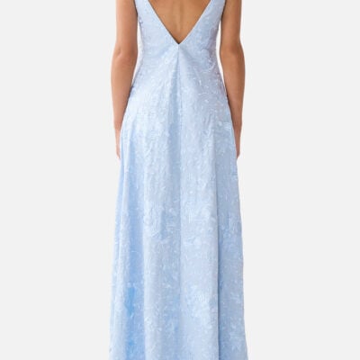CAMILLA V Neck Full Length Bias Slip Dress Seville Sweetheart - Image 2