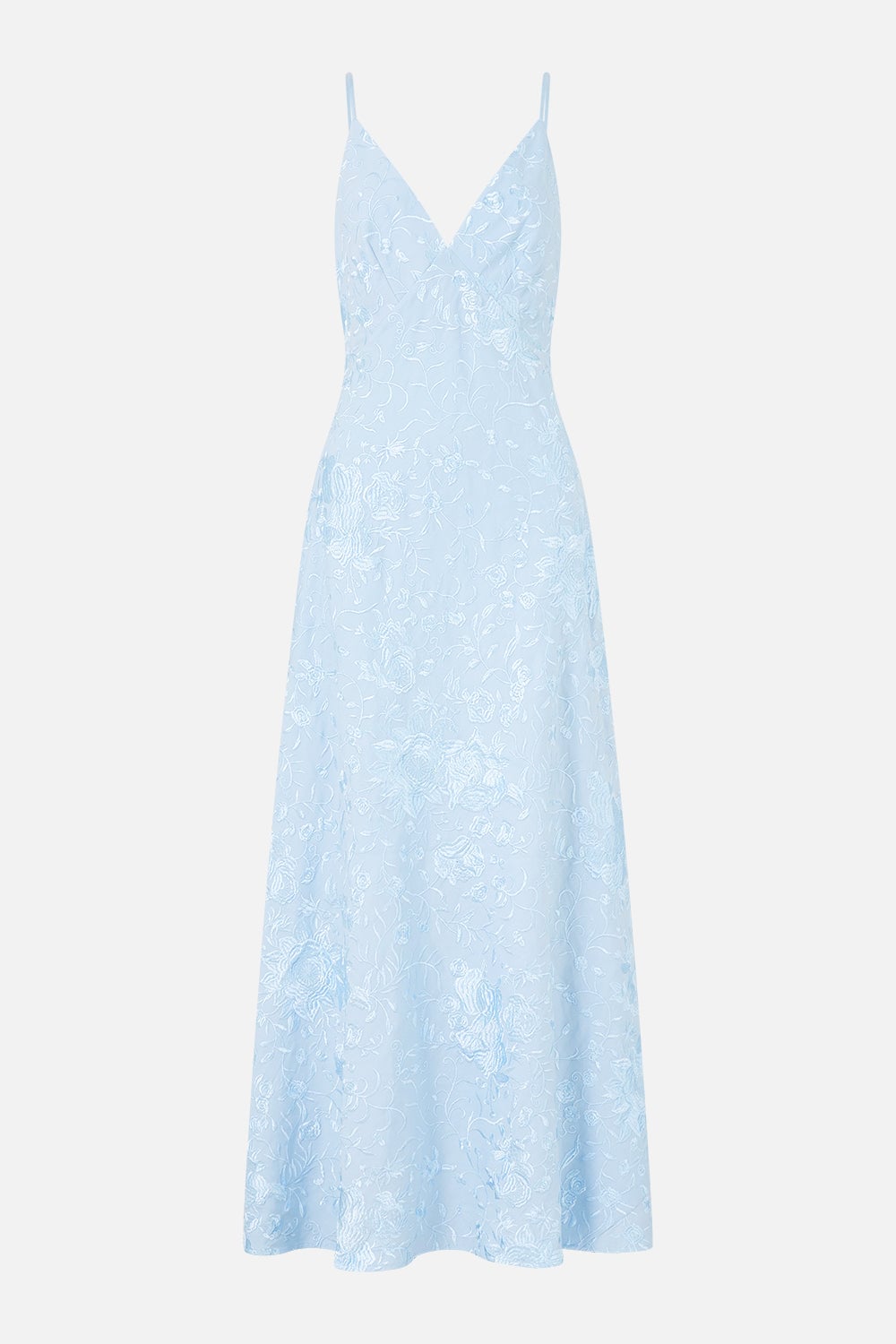 CAMILLA V Neck Full Length Bias Slip Dress Seville Sweetheart - Image 3