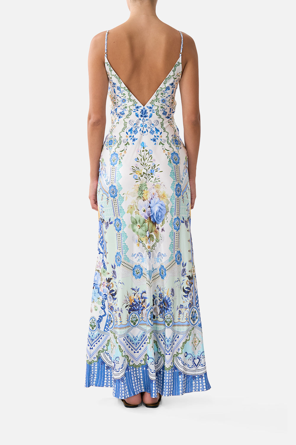 MNCAM131026140621173_2 CAMILLA V Neck Full Length Bias Slip Dress MY Homespun Heart - Image 2