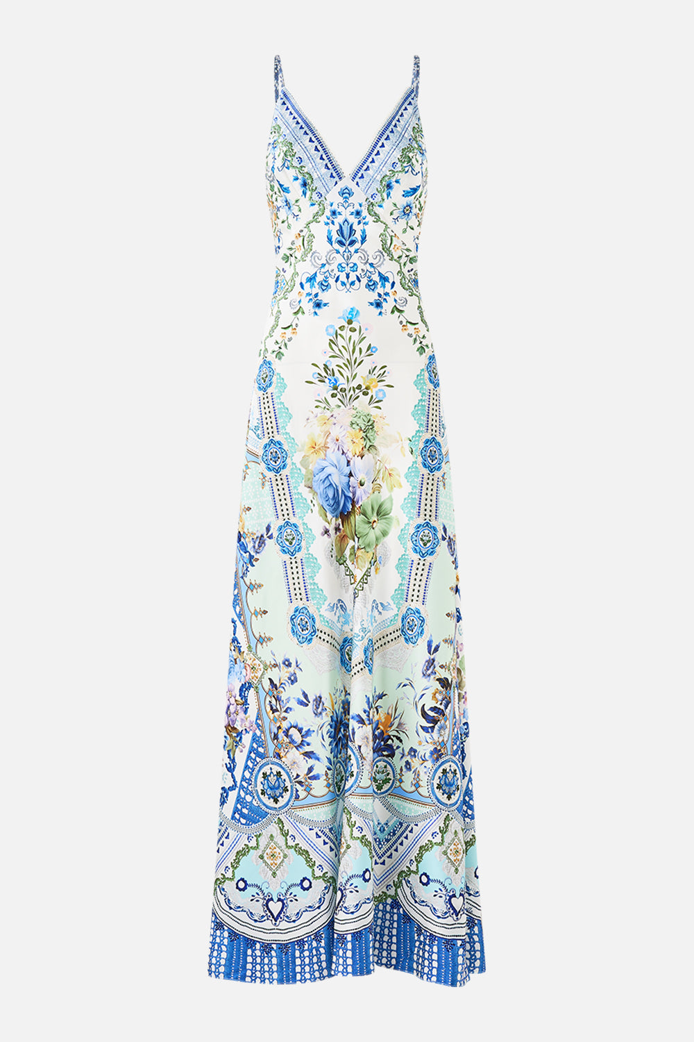 MNCAM131026140621173_3 CAMILLA V Neck Full Length Bias Slip Dress MY Homespun Heart - Image 3