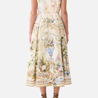 CAMILLA V Neck Frill Midi Dress Midsummer Masterpiece - Image 2