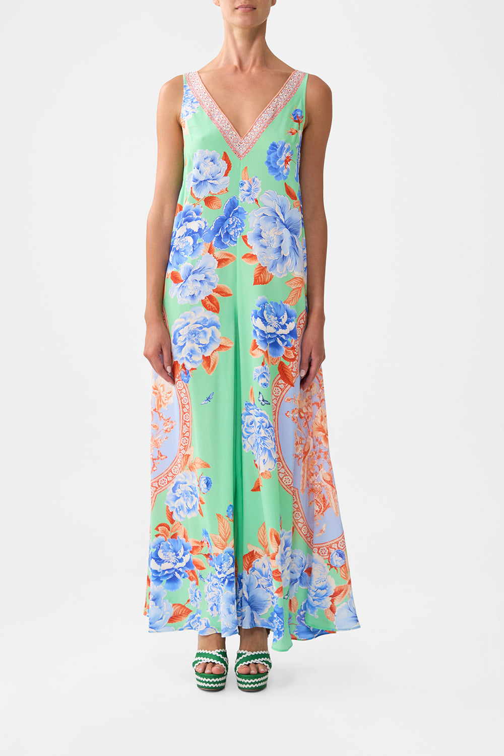 CAMILLA V Neck Flared Jumpsuit Topkapi Pop - Image 1