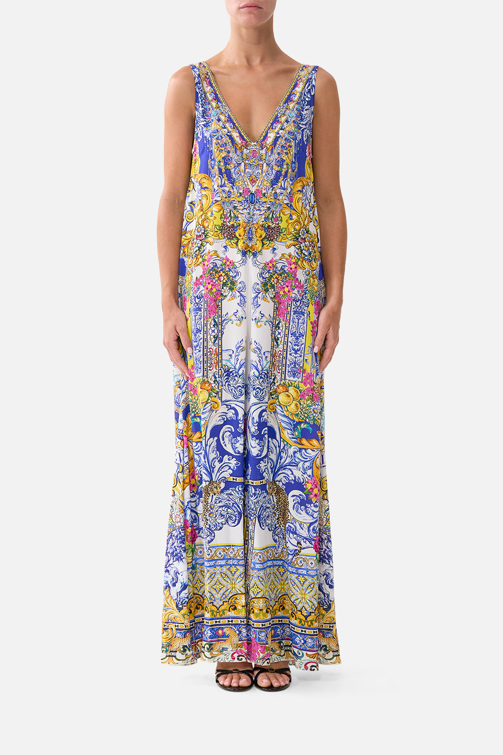 CAMILLA V Neck Flared Jumpsuit España Nirvana - Image 1