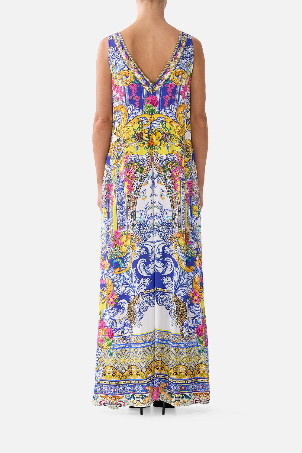 MNCAM131026140621182_2 CAMILLA V Neck Flared Jumpsuit España Nirvana - Image 2
