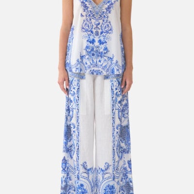 CAMILLA V Neck Cami Ceramic Panoramic - Image 1