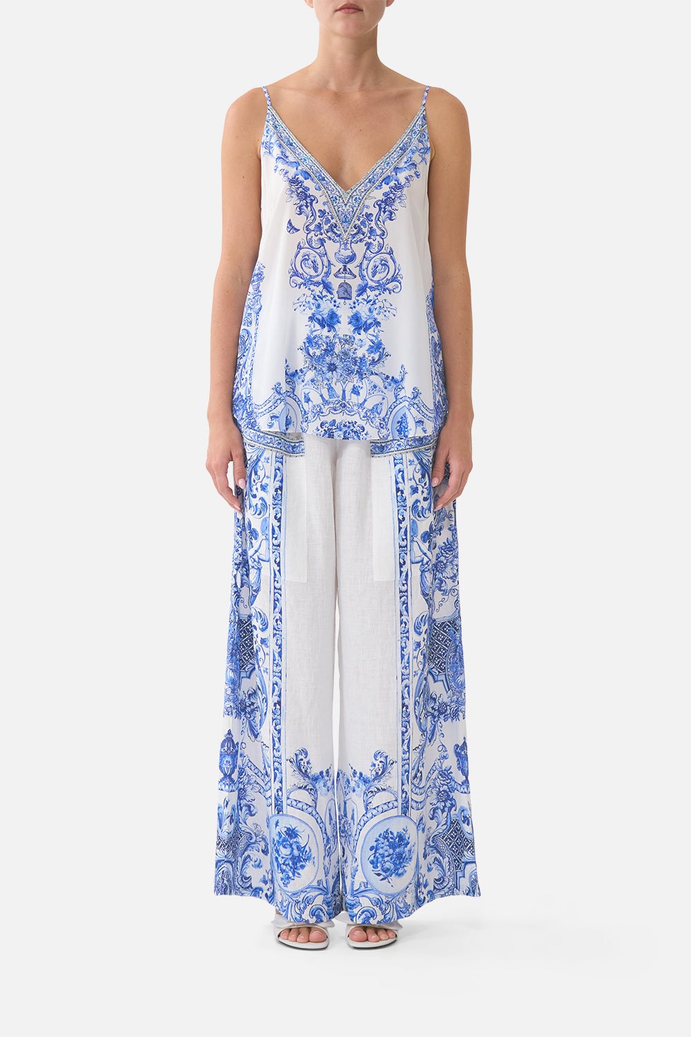 CAMILLA V Neck Cami Ceramic Panoramic - Image 1