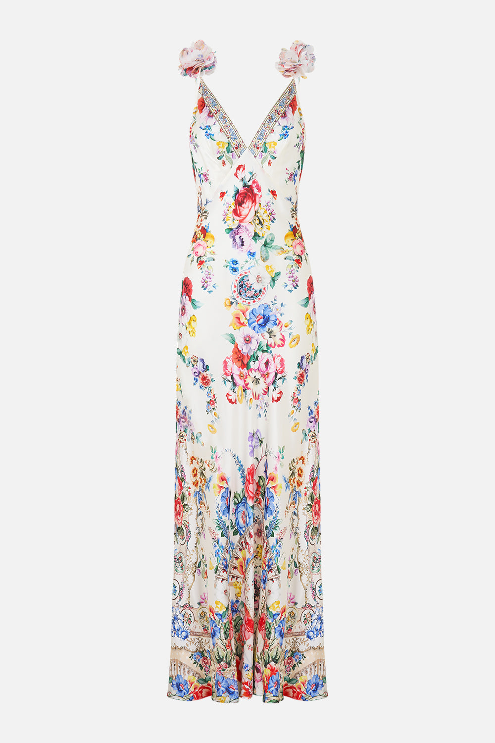 MNCAM131026140621189_3 CAMILLA V Neck Bias Slip Dress With Back Frill I Left MY Heart - Image 3