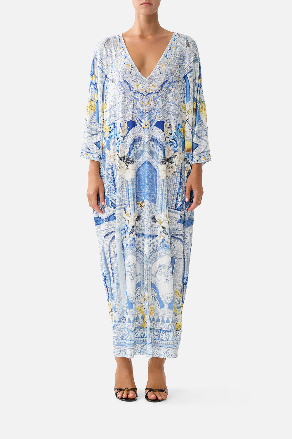 CAMILLA V Neck Batwing Kaftan DE Nada Granada - Image 1