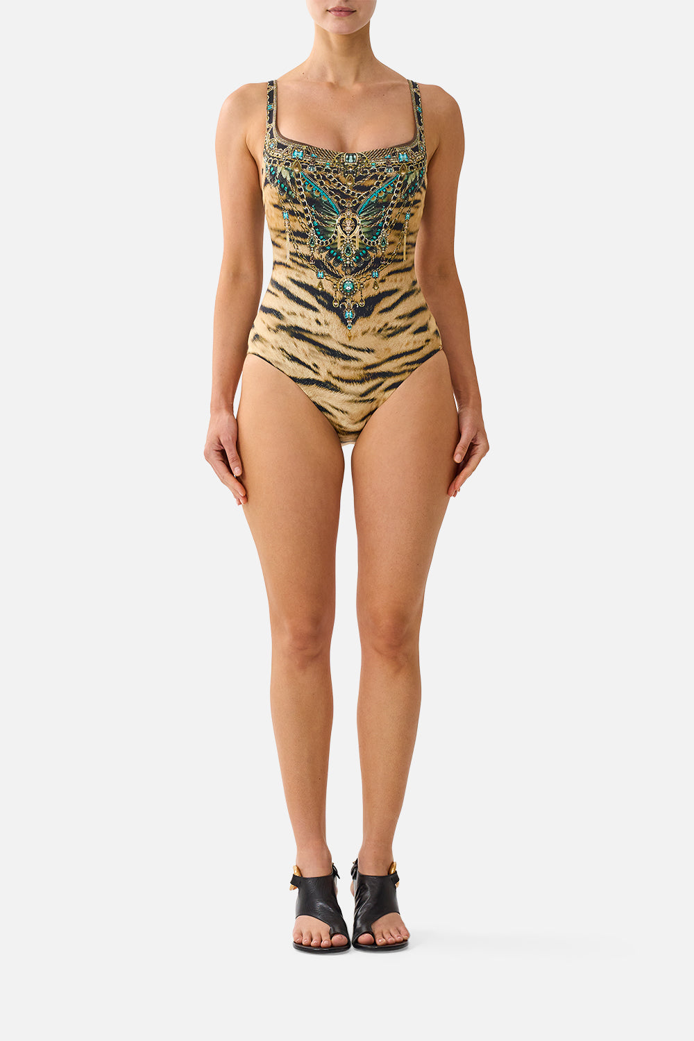 CAMILLA Underwire Square Neck One Piece With Scoop Back A Wink TO the Wild - Image 1