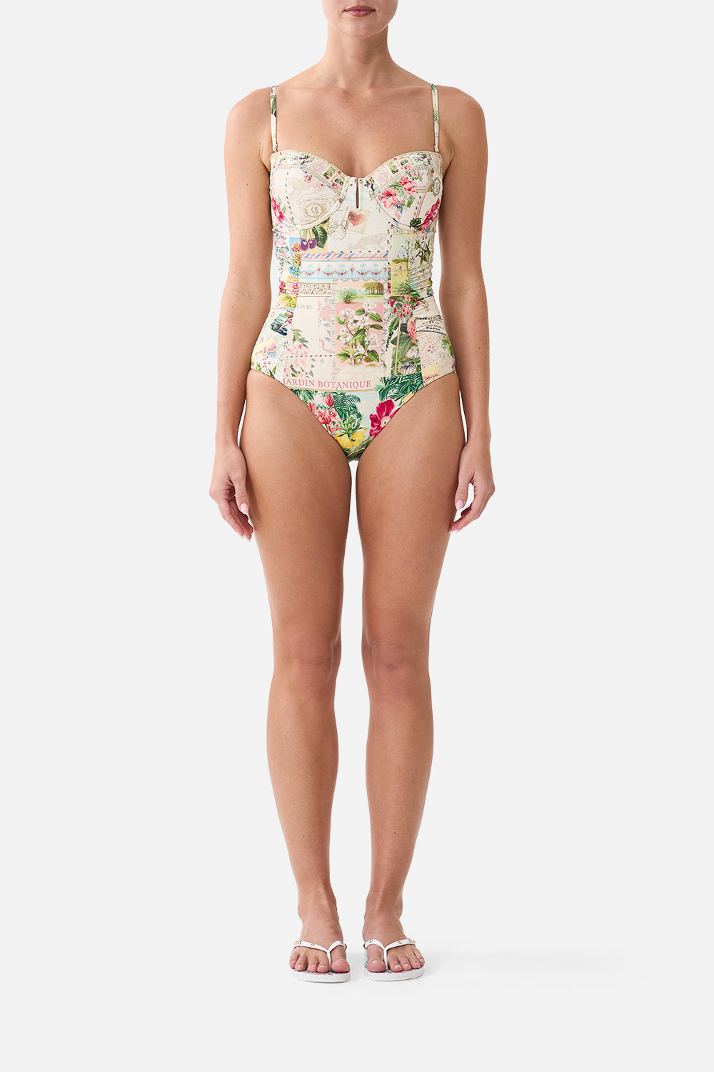 CAMILLA Underwire Cupped One Piece W Side Ruching LA Belle Botanique - Image 1