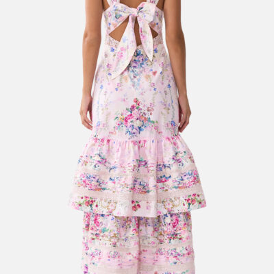 CAMILLA Two Tiered Gathered Ruffle Dress Palatial Pastels - Image 2