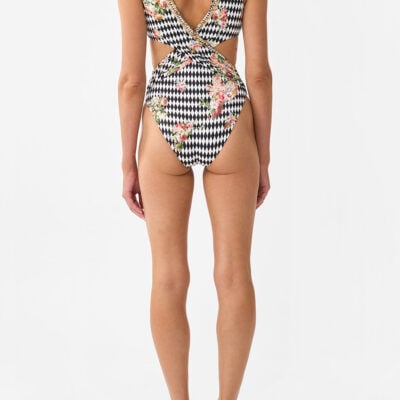 CAMILLA Twist Front Cut Out One Piece Rococo Glow - Image 2