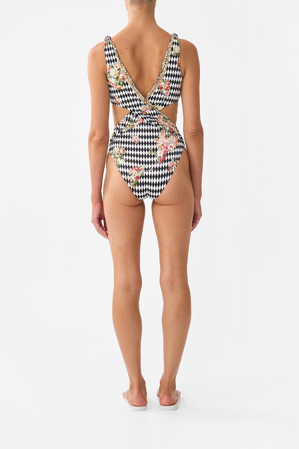 MNCAM131026140621209_2 CAMILLA Twist Front Cut Out One Piece Rococo Glow - Image 2