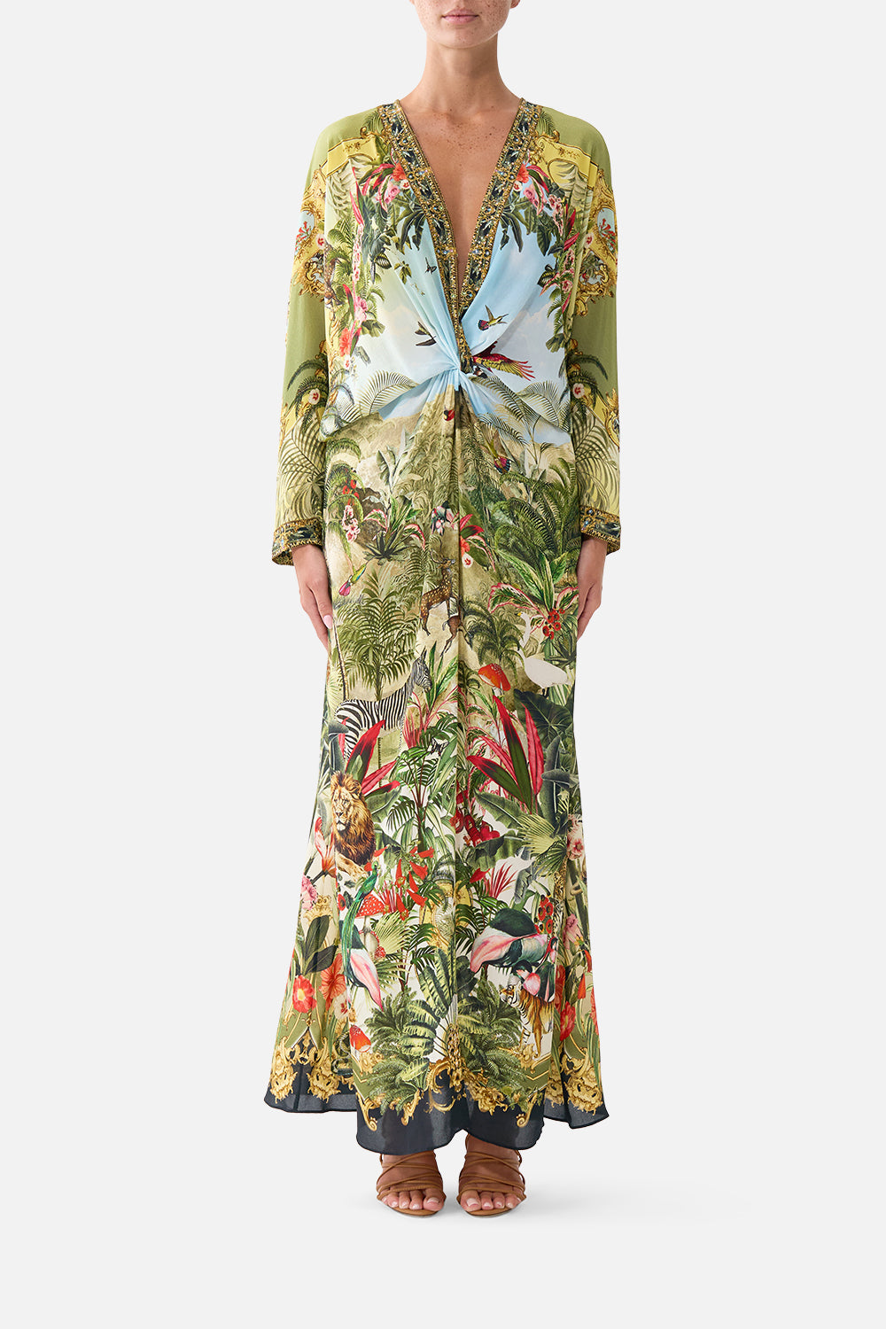CAMILLA Twist Front Batwing Dress Wanderlust Empire - Image 1