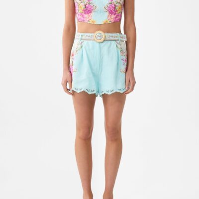 CAMILLA Tuck Front Short Bazaar Blooms - Image 1