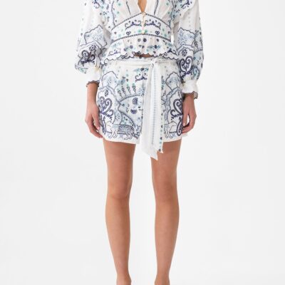 CAMILLA Tuck Front Short All About That Lace - Image 1