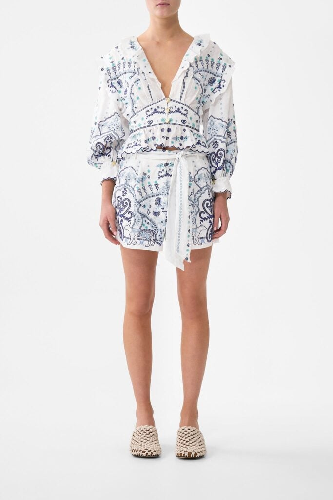 CAMILLA Tuck Front Short All About That Lace - Image 1