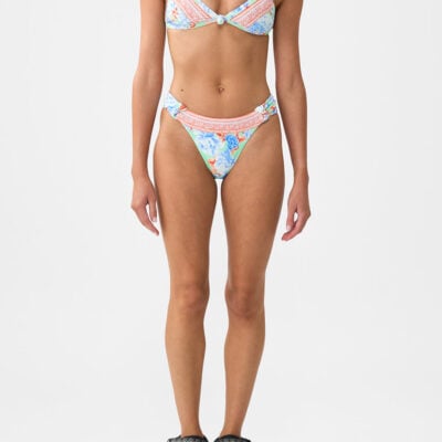 CAMILLA Tri Bikini Top With Knot Front Topkapi Pop - Image 1
