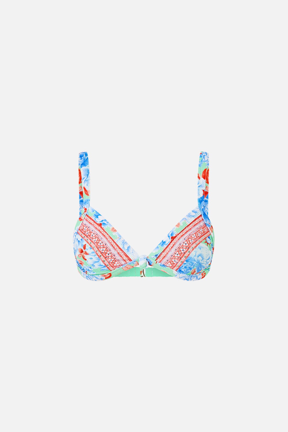 CAMILLA Tri Bikini Top With Knot Front Topkapi Pop - Image 3