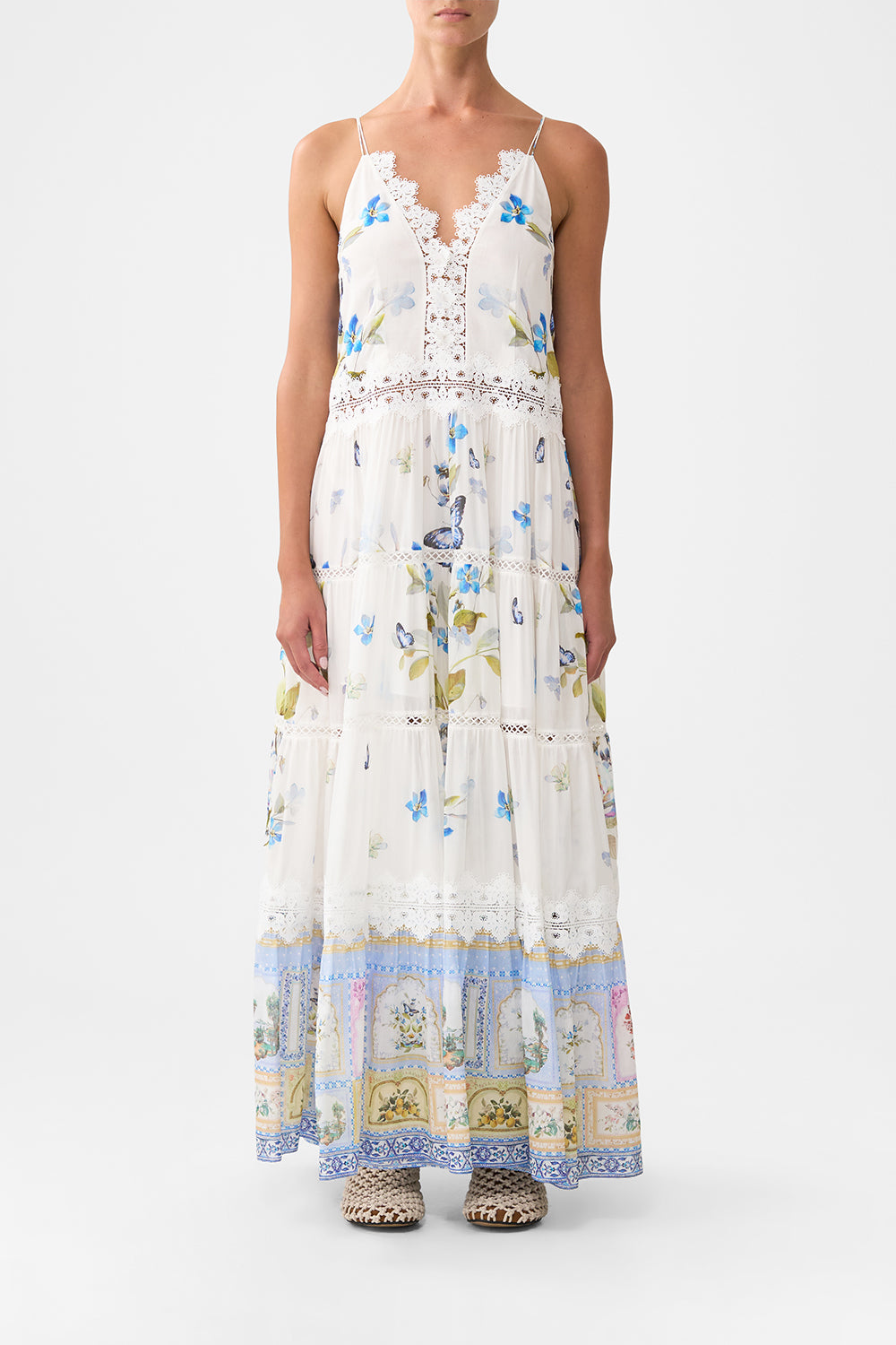 CAMILLA Trapeze Tiered Dress Botanical Ballads - Image 1