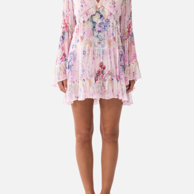 CAMILLA Tiered Swing Mini Dress Palatial Pastels - Image 1
