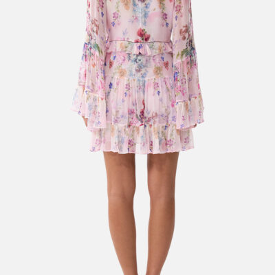 CAMILLA Tiered Swing Mini Dress Palatial Pastels - Image 2