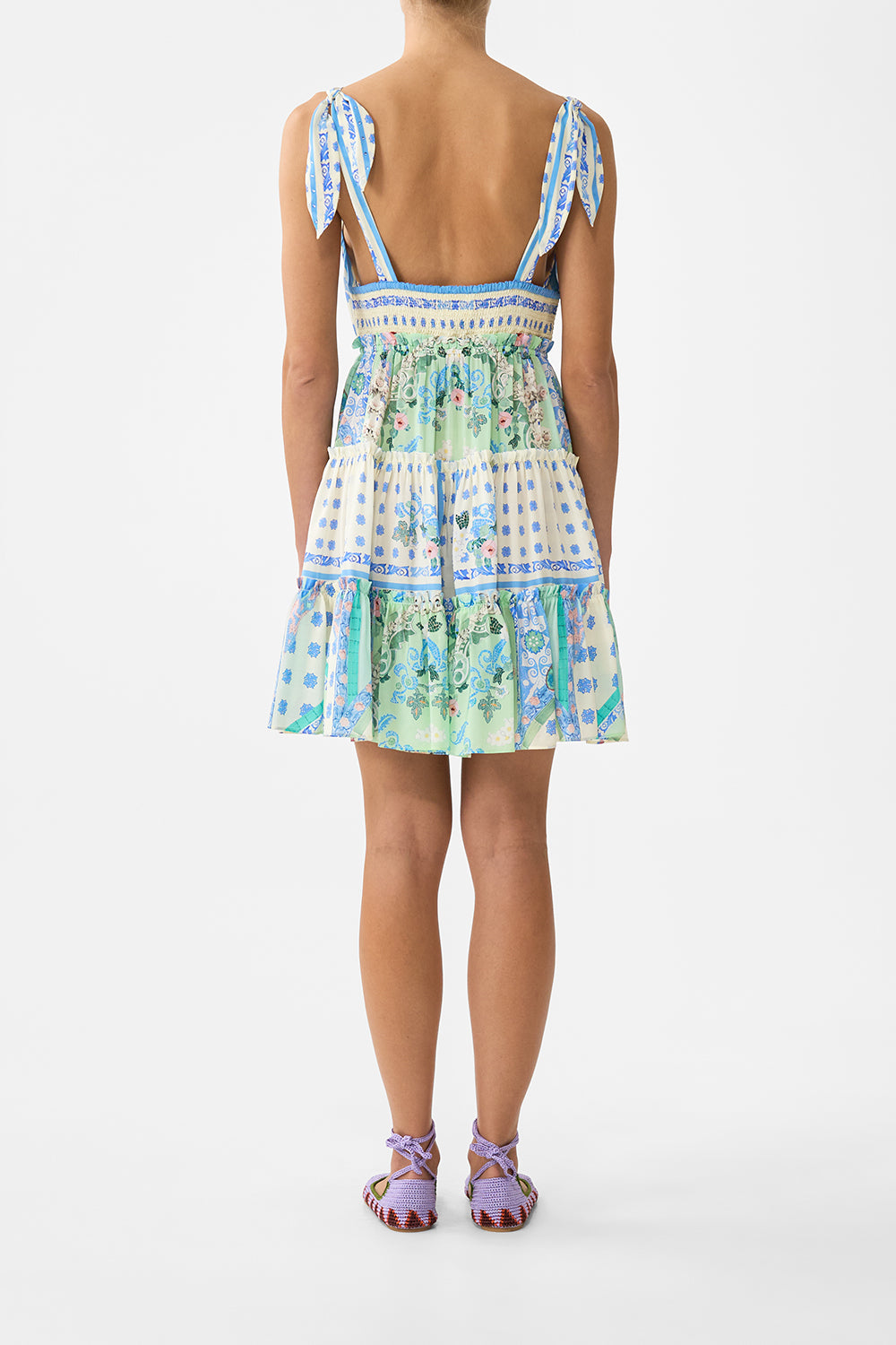 MNCAM131026140621255_2 CAMILLA Tiered Short Dress With Shoulder Ties Midsummer Mosaics - Image 2