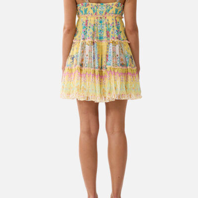 CAMILLA Tiered Short Dress With Shoulder Ties Barcelona Bebe - Image 2