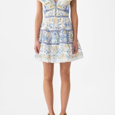 CAMILLA Tiered Short Dress With Neck Frill MY Homespun Heart - Image 1