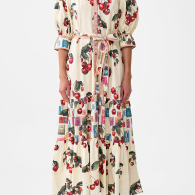 CAMILLA Tiered Shirt Dress With Short Sleeve Notes From the Road - Image 1