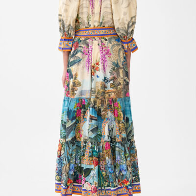 CAMILLA Tiered Shirt Dress With Short Sleeve Bodrum Botanicals - Image 2