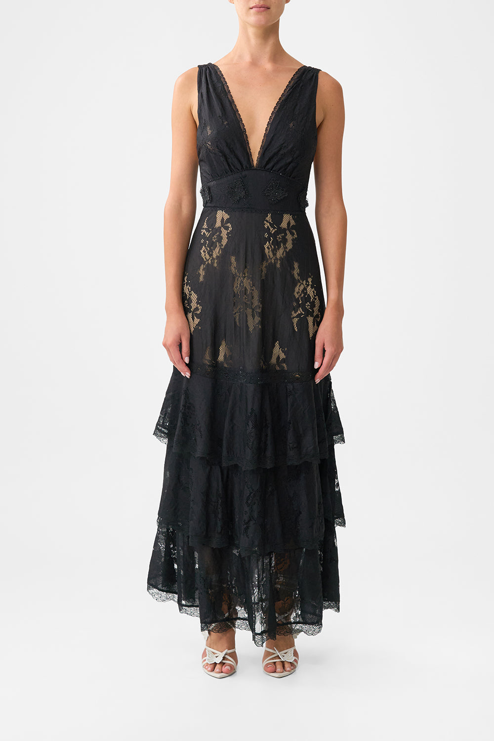 CAMILLA Tiered Ruffle Hem Dress Ottoman Elegance - Image 1