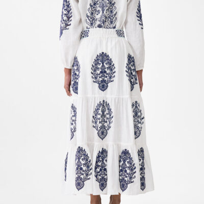 CAMILLA Tiered Embroidered Skirt Isnik Lullaby - Image 2
