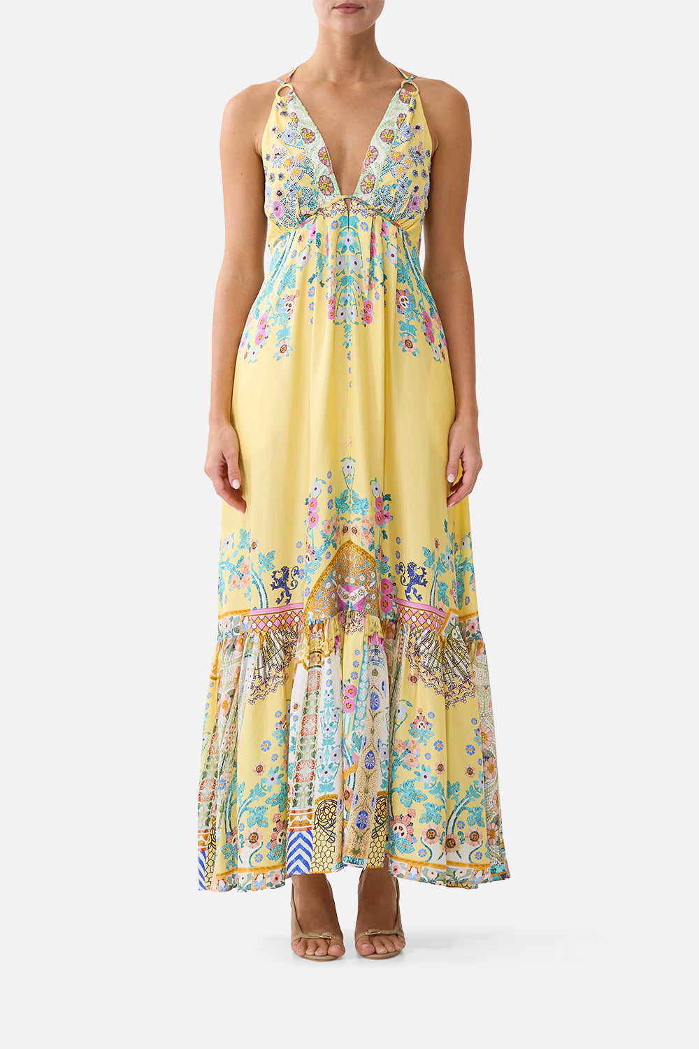 CAMILLA Tiered Dress With Hardware Barcelona Bebe - Image 1