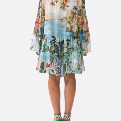 CAMILLA Tiered Dress With Collar Bodrum Botanicals - Image 2