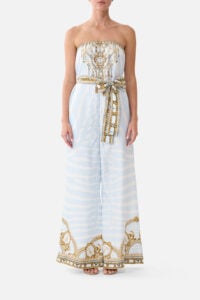 CAMILLA Tie Waist Strapless Jumpsuit Spirit OF Stripes - Image 1